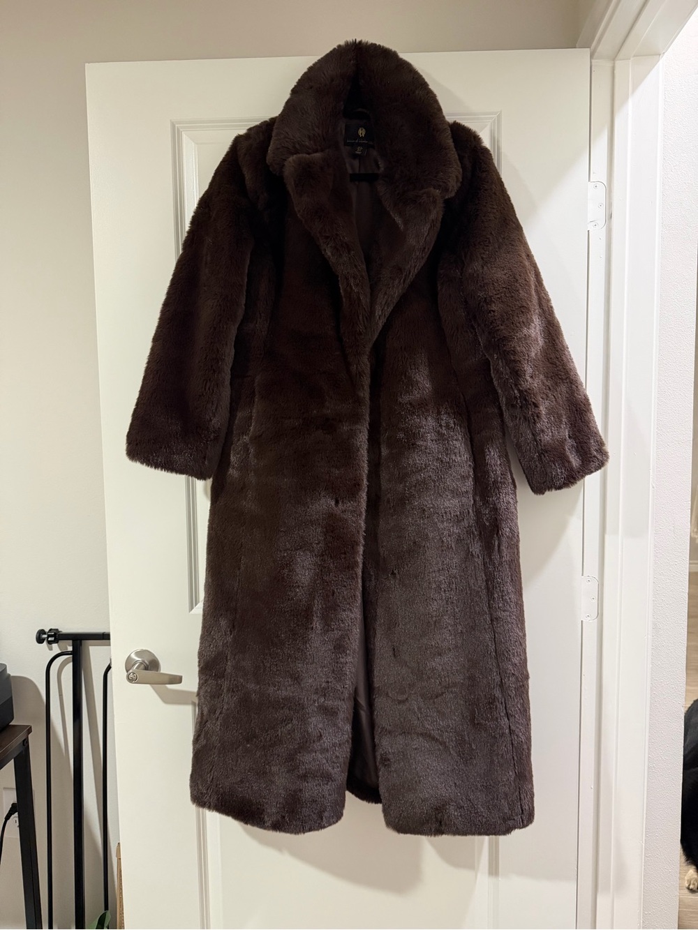 House of Harlow 1960 Chocolate Brown Faux Fur Coat